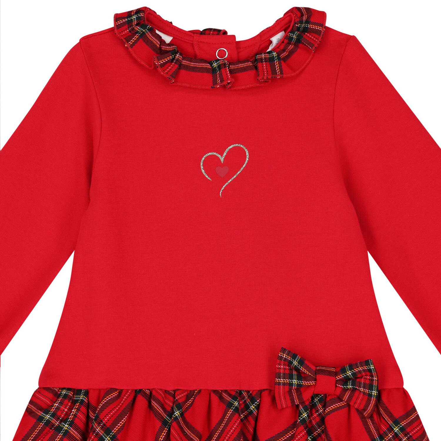 Baby Girls Red Tartan Dress, 1, hi-res image number null
