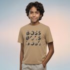 تيشيرت للأولاد بالشعار باللون البيج , 3, hi-res