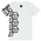 Boys White Logo T-Shirt, 1, hi-res