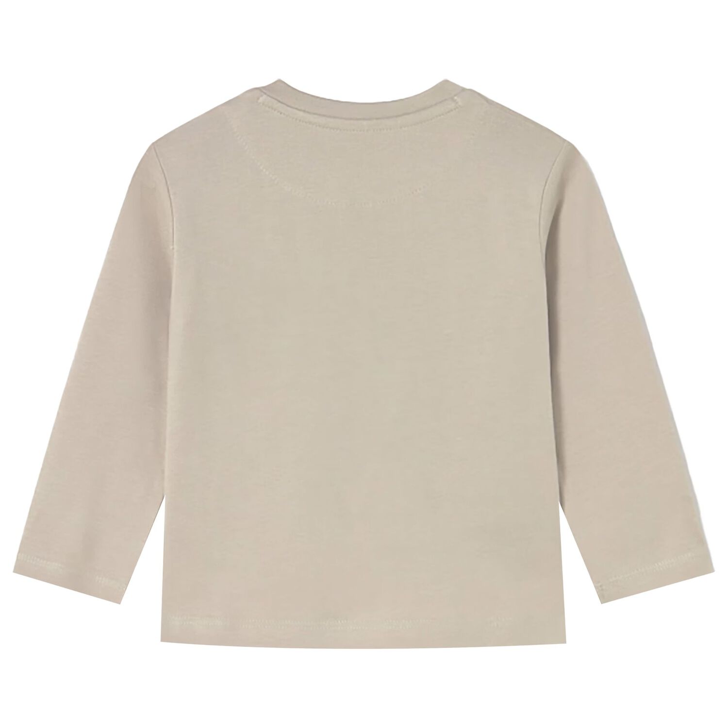 Younger Boys Beige Dog Long Sleeve Top, 2, hi-res