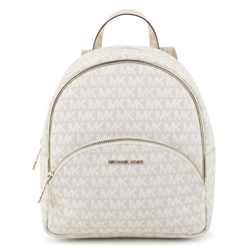 Girls Ivory & Gold Logo Backpack