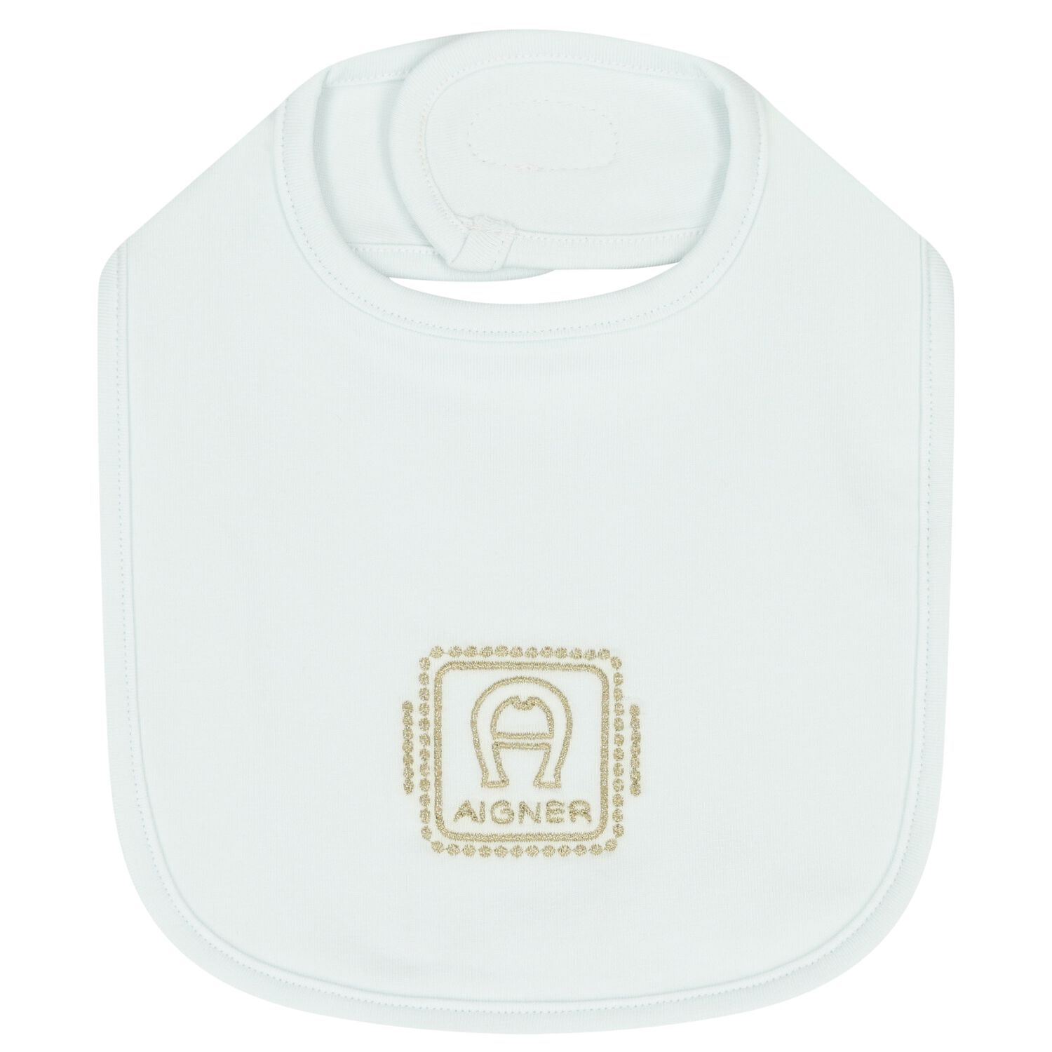 Baby Boys Blue & Gold Logo Bib, 3, hi-res