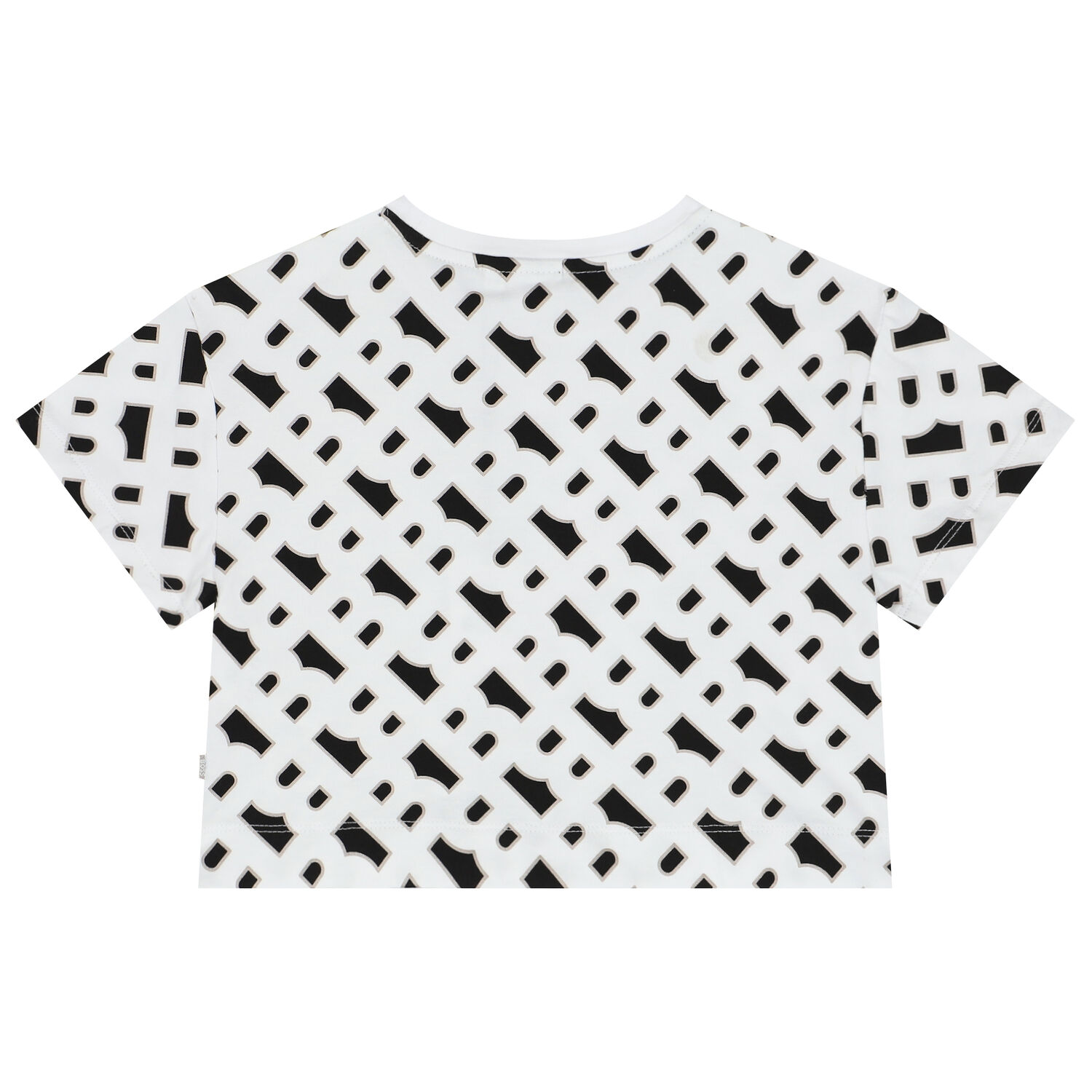 تيشيرت بنات بالشعار باللون الابيض, 1, hi-res