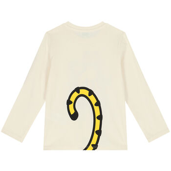 Ivory Tiger Logo Long Sleeve Top