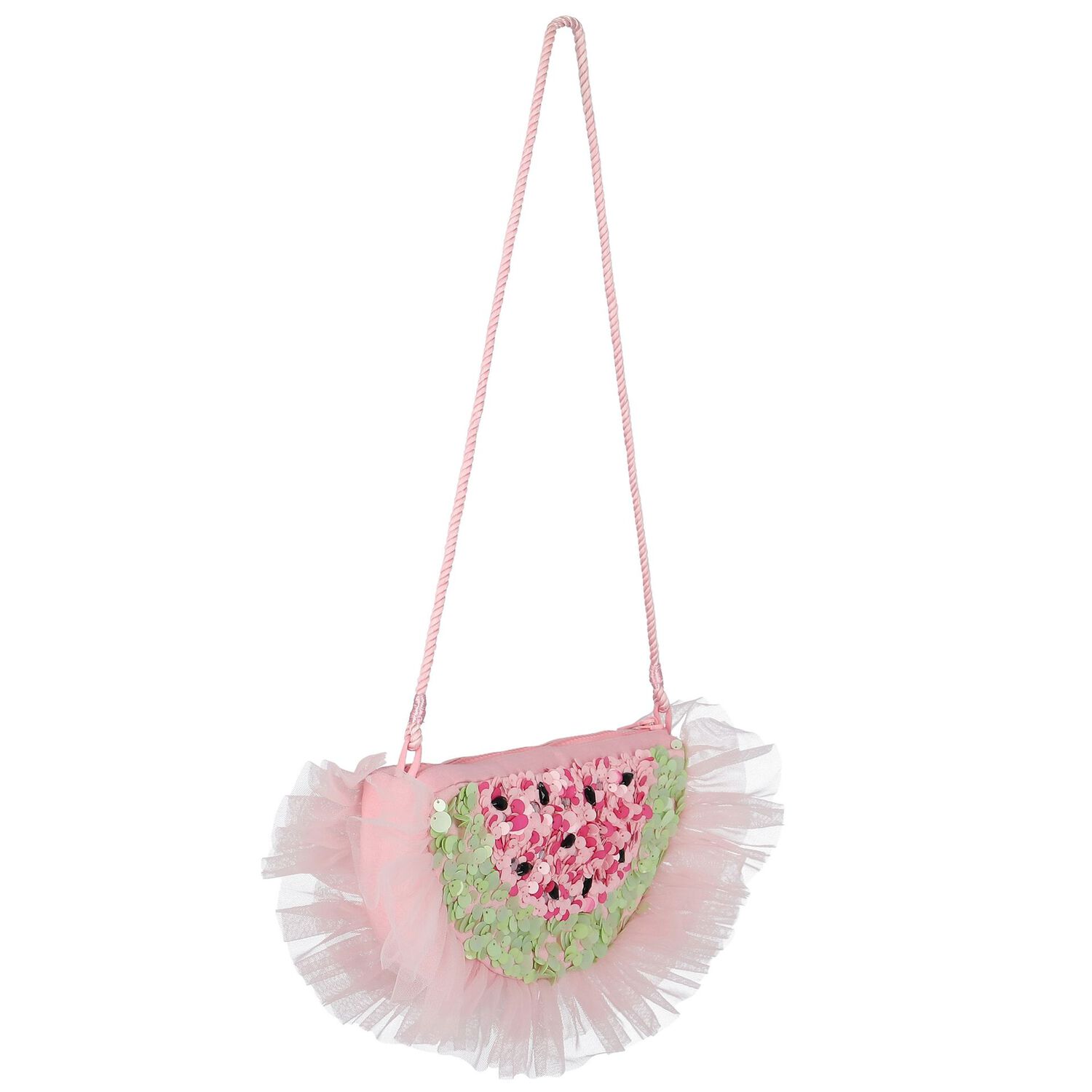 Girls Pink Watermelon Sequin Shoulder Bag, 1, hi-res