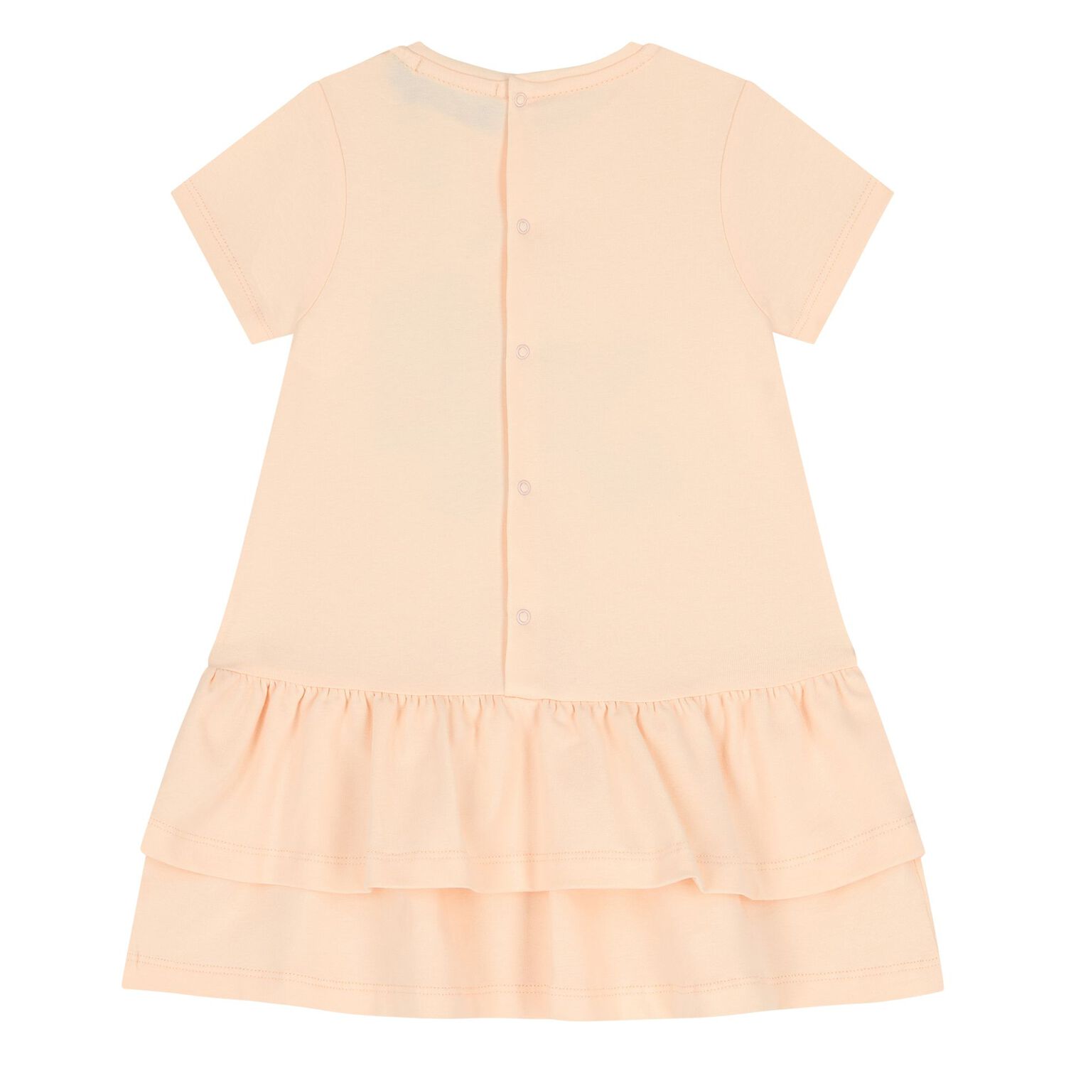 Younger Girls Pink Butterflies Logo Dress, 2, hi-res