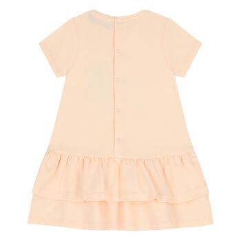 فستان بنات بالشعار بطبعه فراشات باللون الوردى 