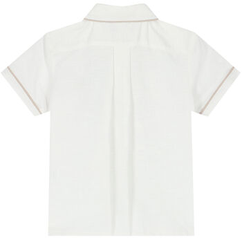 Boys White Logo Shirt