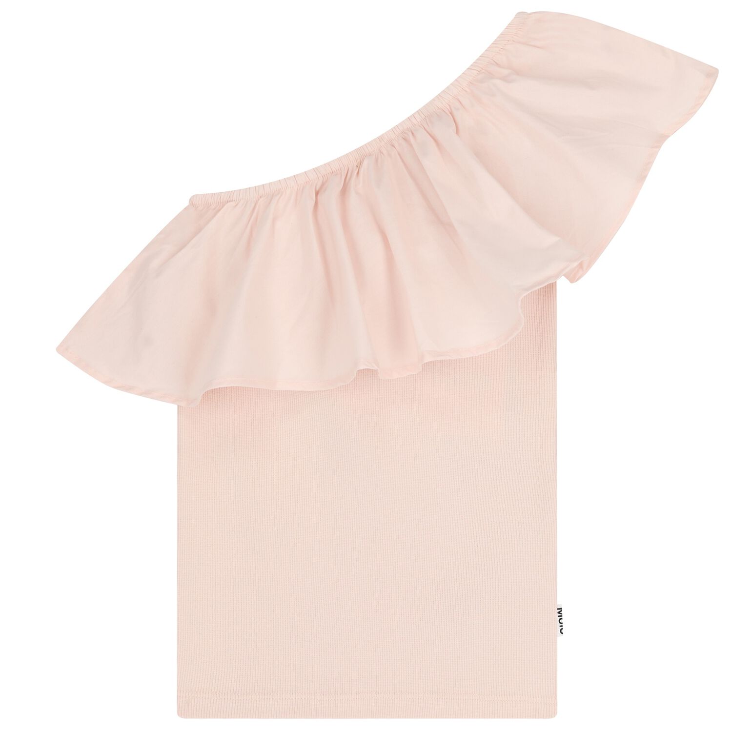 Girls Pink One Shoulder Top, 3, hi-res