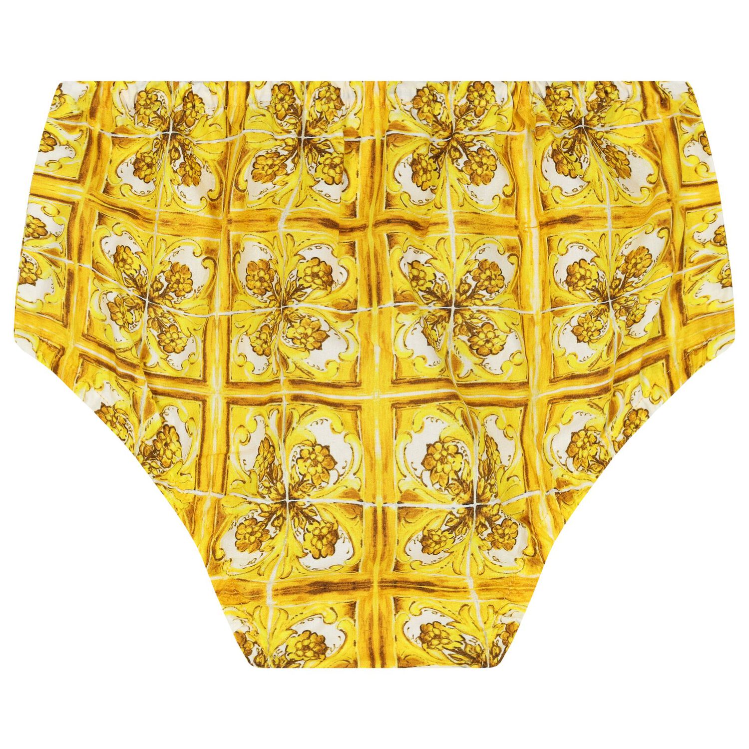 طقم بنات فستان ماجوليكا باللون الأبيض والأصفر, 1, hi-res