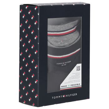 Boys Black & Grey Cotton Logo T-Shirts ( 2-Pack )