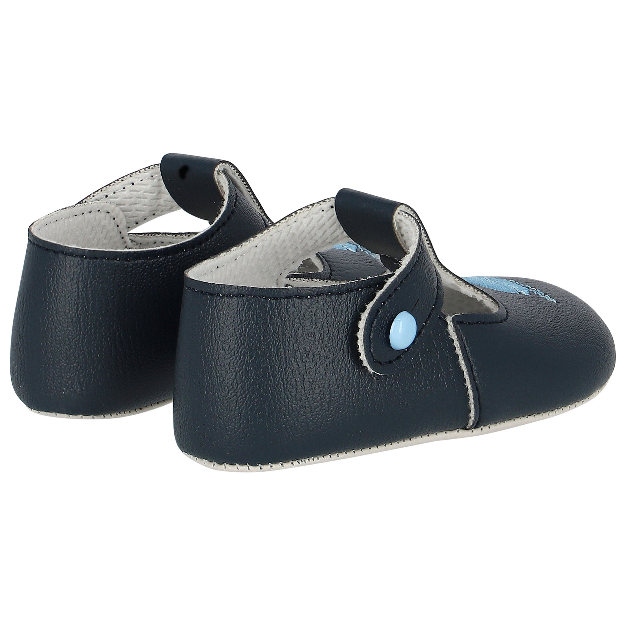 Navy blue baby best sale shoes