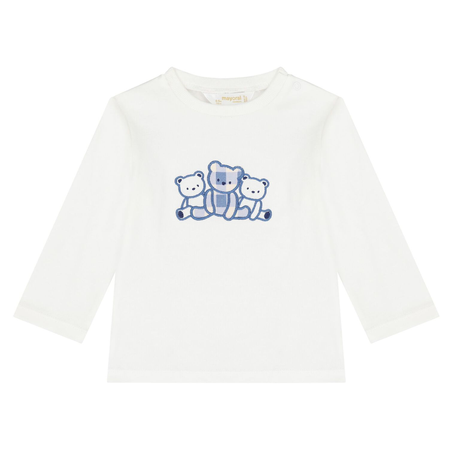 Baby Boys Beige, White & Blue 3 Piece Tracksuit, 1, hi-res image number null
