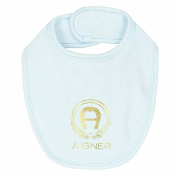 Baby Blue Logo Bib