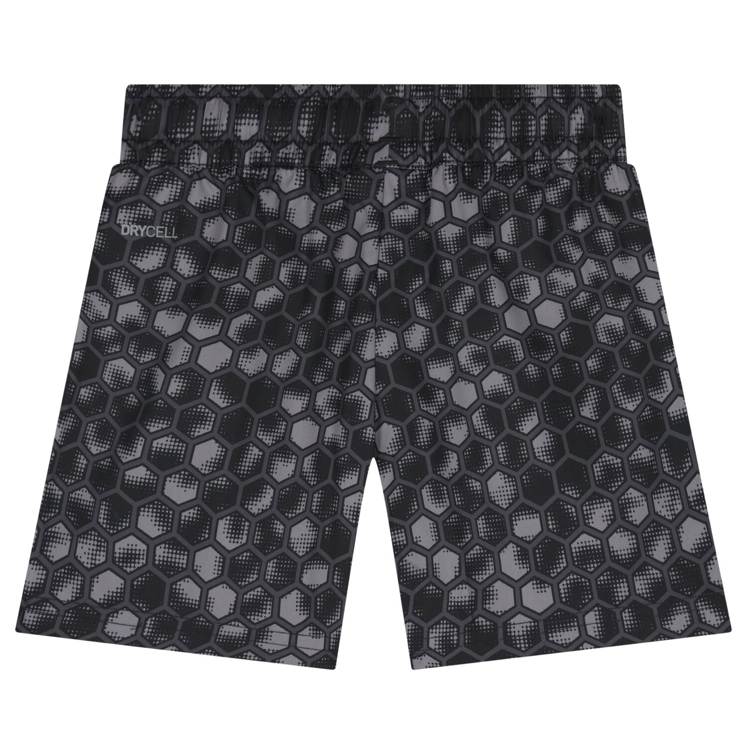 Boys Black Honeycomb Logo Shorts, 1, hi-res