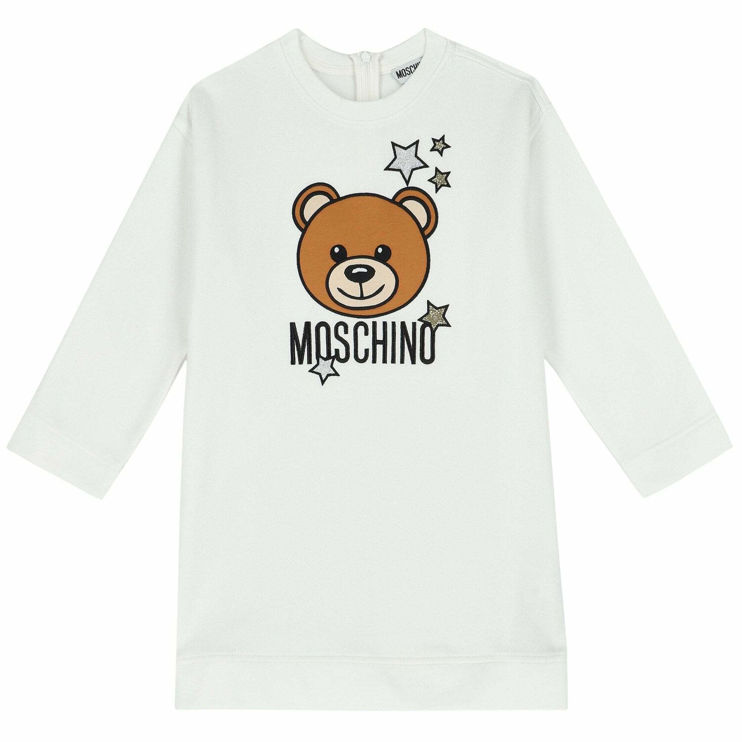 Girls Ivory Logo Dress, 1, hi-res image number null