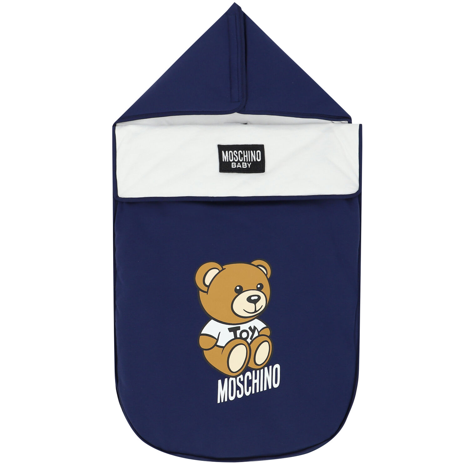 Navy Blue Teddy Bear Logo Baby Nest, 1, hi-res