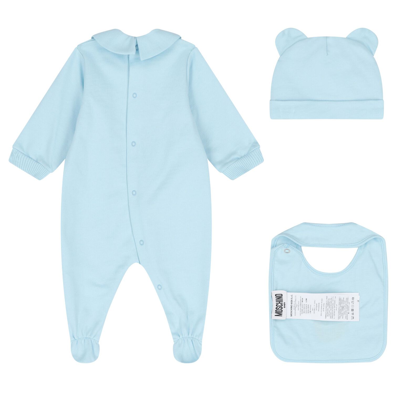 Blue Teddy Bear Logo Babygrow Gift Set, 4, hi-res image number null