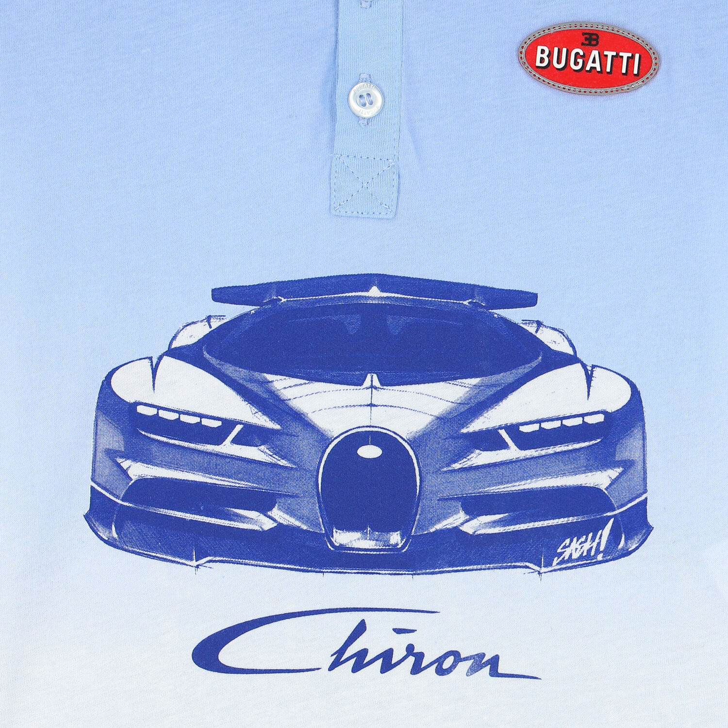 تيشيرت بولو بالشعار باللون الأزرق للأولاد, 1, hi-res