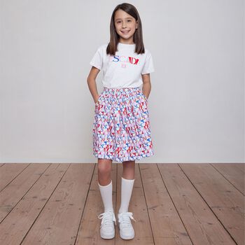 Girls White Logo T-Shirt