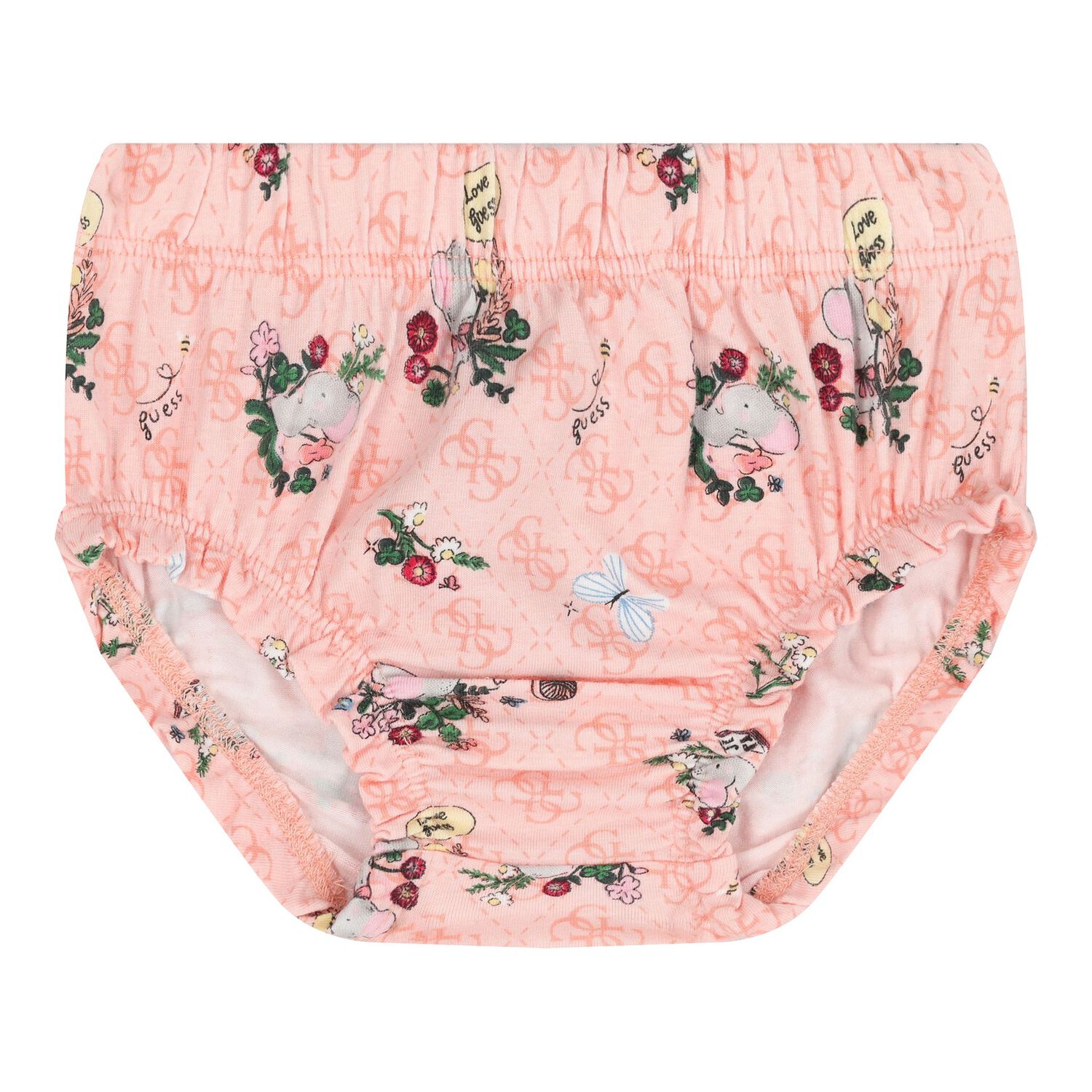 طقم فستان تول بالشعار باللون الوردي للبنات, 1, hi-res