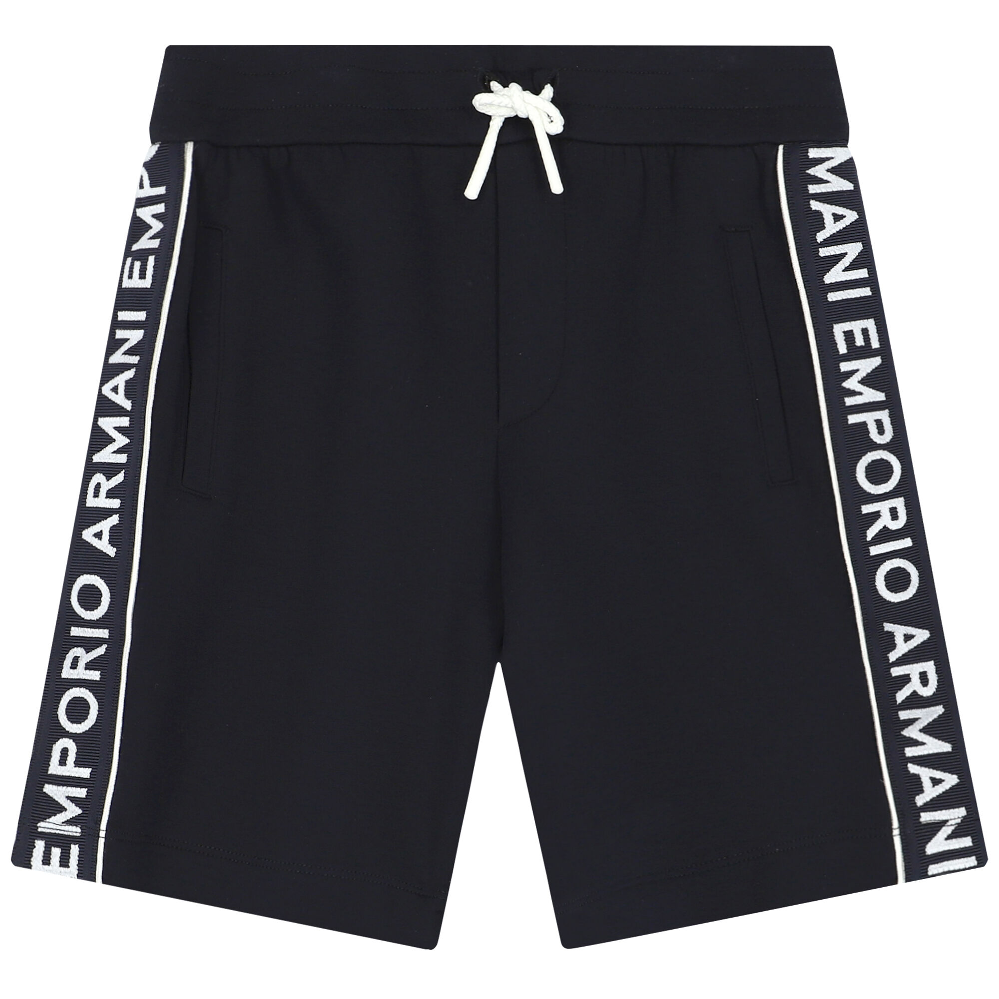 Emporio Armani Boys Navy Blue Logo Shorts Junior Couture UAE