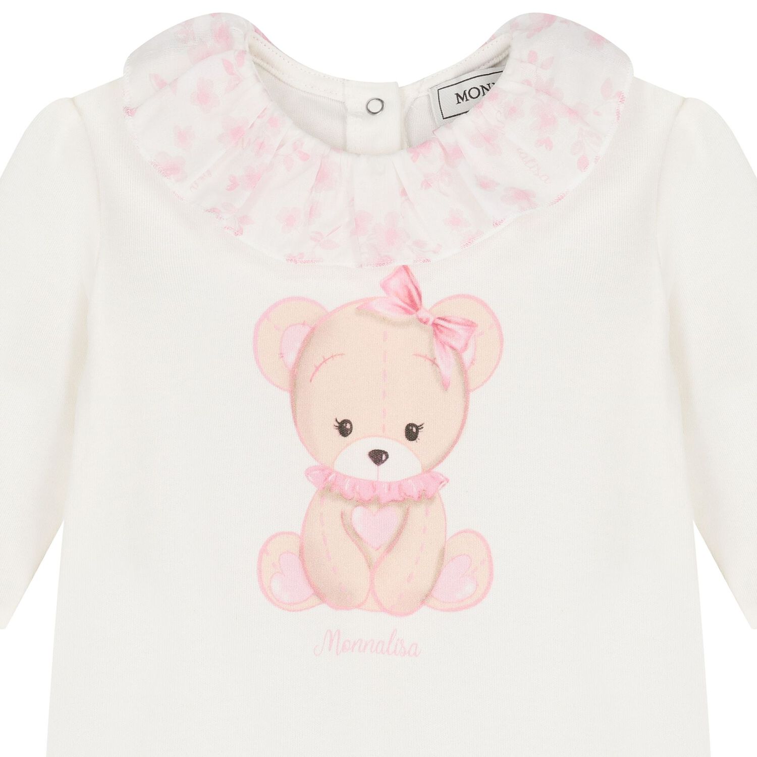 Baby Ivory & Pink Teddy Bear Babygrow Gift Set, 1, hi-res image number null