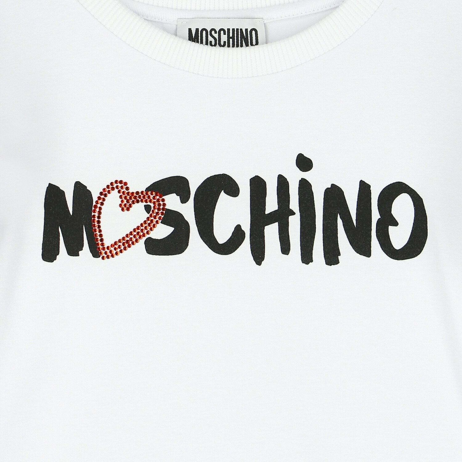 تيشيرت بالشعار باللون الابيض للبنات, 1, hi-res