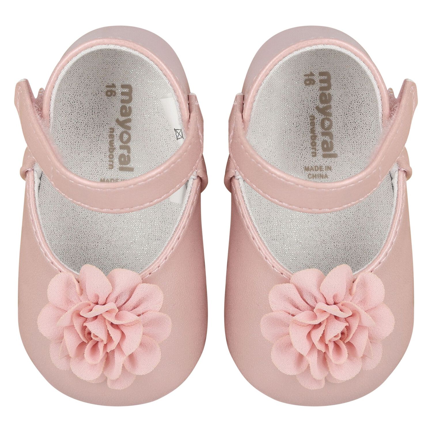 Baby Girls Pink Flower Pre Walker Shoes, 2, hi-res