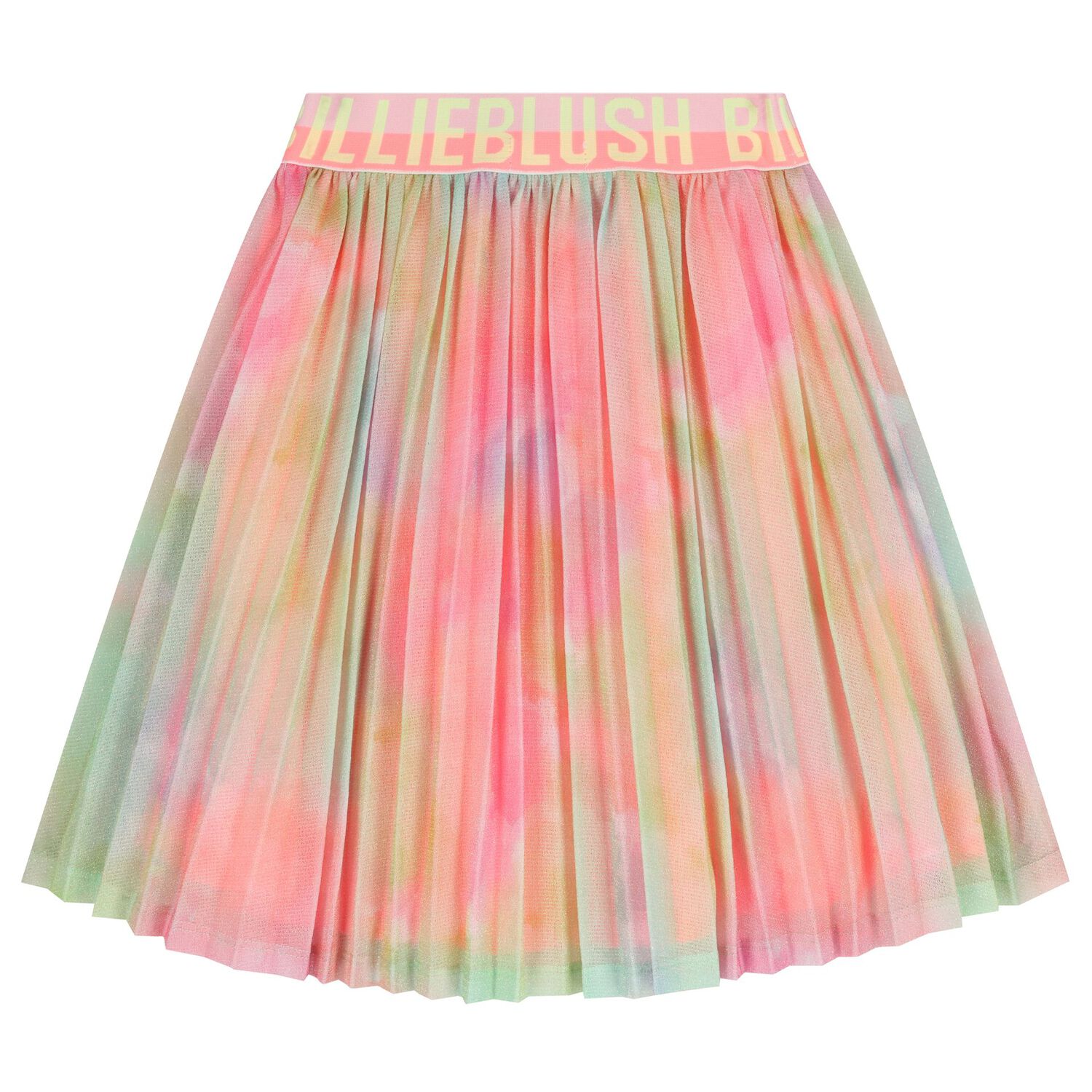 Girls Multi-Coloured Logo Pleated Skirt, 1, hi-res