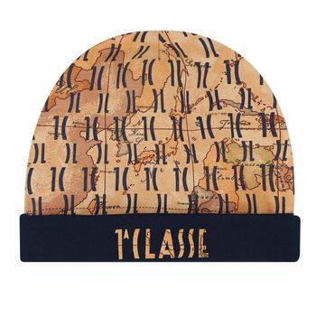 Baby Boys Navy & Beige Geo Map Hat
