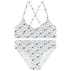 Girls White Turtle Logo Bikini, 1, hi-res