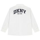 Boys White Logo Shirt, 1, hi-res