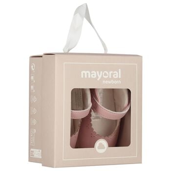 Baby Girls Pink Leather Pre Walker Shoes