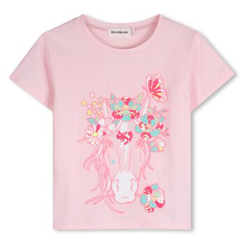 Girls Pink Horse Sequin T-Shirt