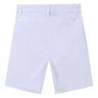 Boys White Chino Shorts, 3, hi-res