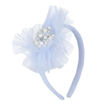 Girls Blue Tulle Headband