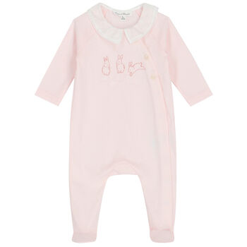 Baby Girls Pink Rabbit Babygrow