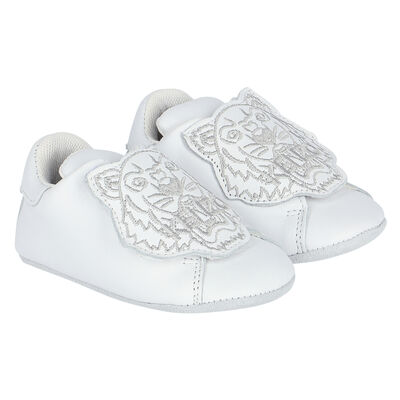 Baby Boys White Tiger Pre Walker Shoes