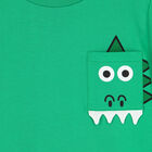 Boys Green Crocodile T-Shirt, 1, hi-res