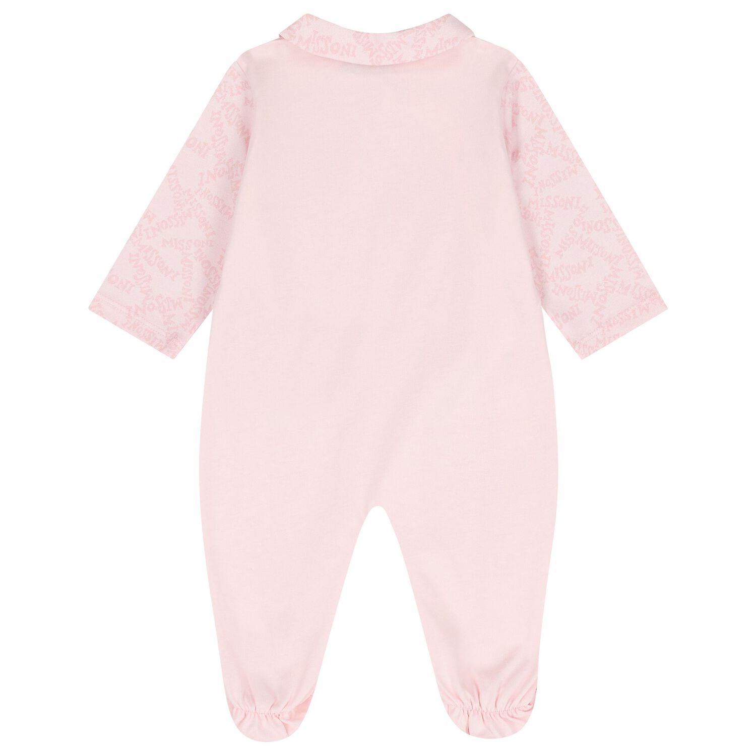 Baby Girls Pink Bow Logo Babygrow Set, 1, hi-res