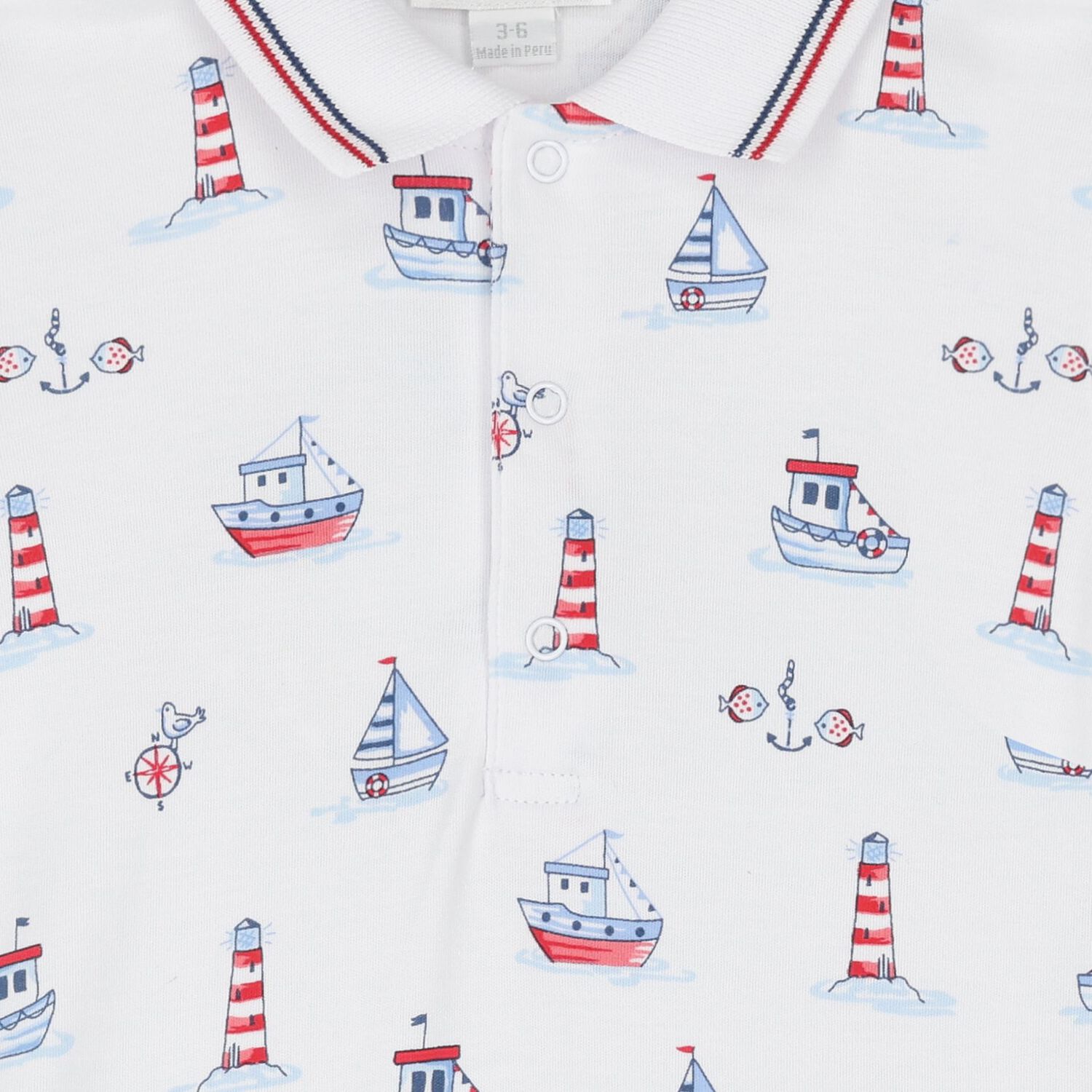Baby Boys White Seas The Day Rompers, 1, hi-res image number null