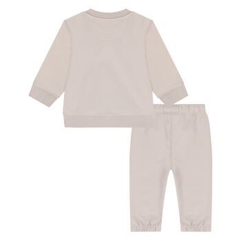 Beige Logo Younger Tracksuit