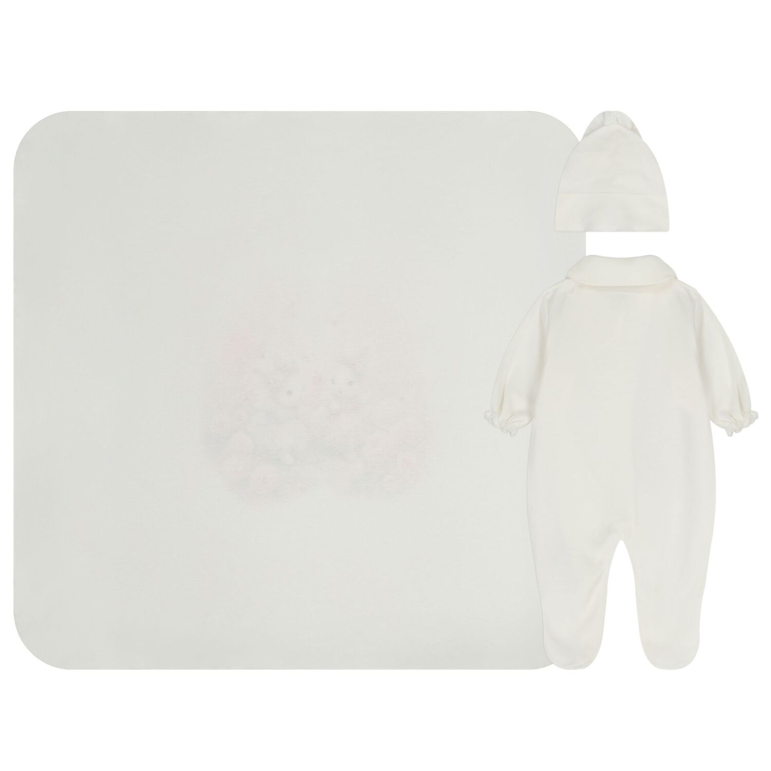 Baby Girls Ivory & Pink Bunny Babygrow Gift Set, 1, hi-res