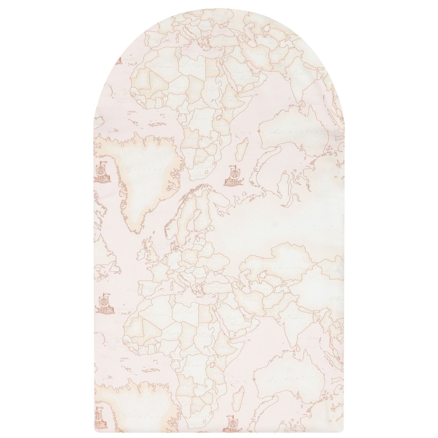 Baby Girls White & Pink Geo Map Baby Nest, 1, hi-res image number null