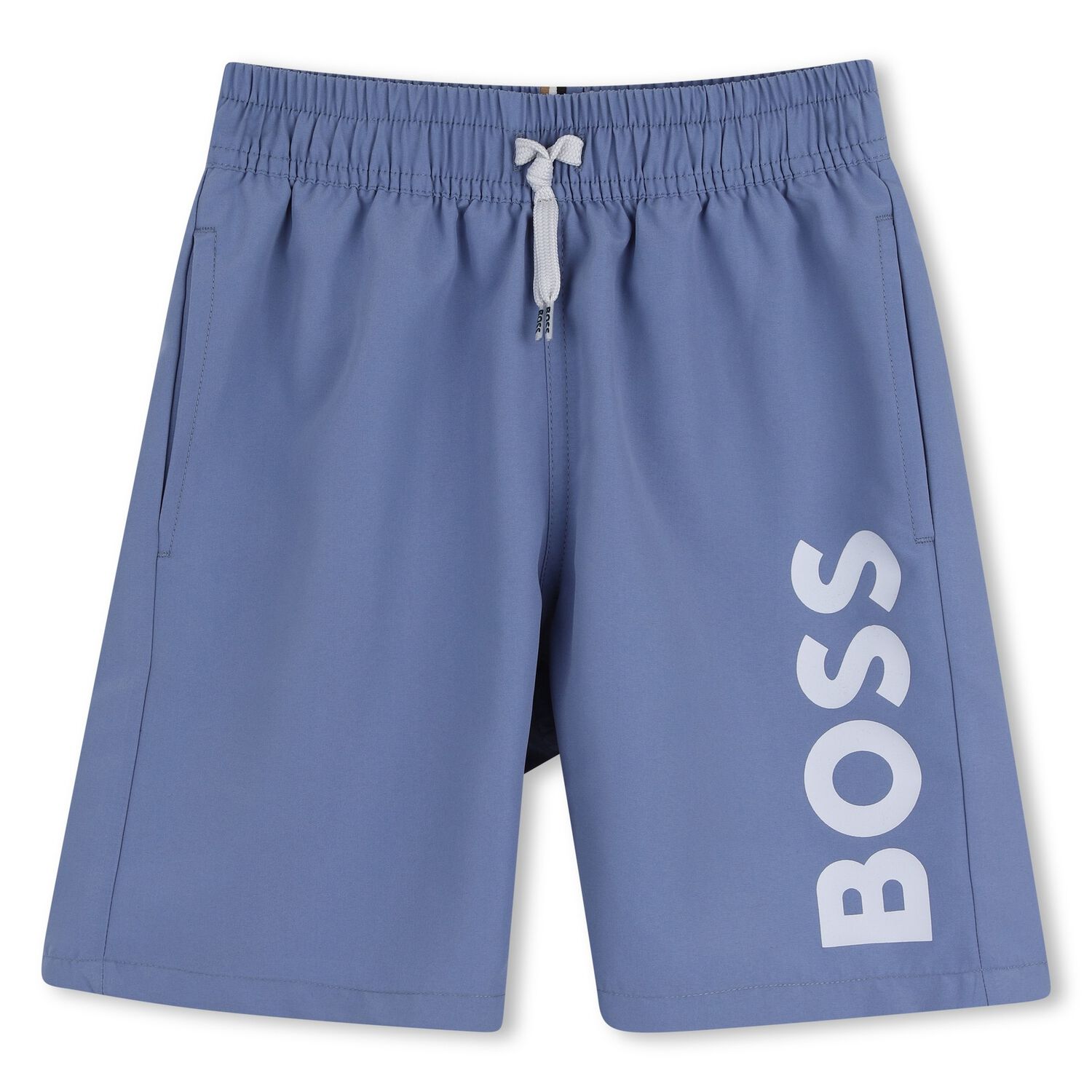 Boys Blue Logo Swim Shorts, 2, hi-res
