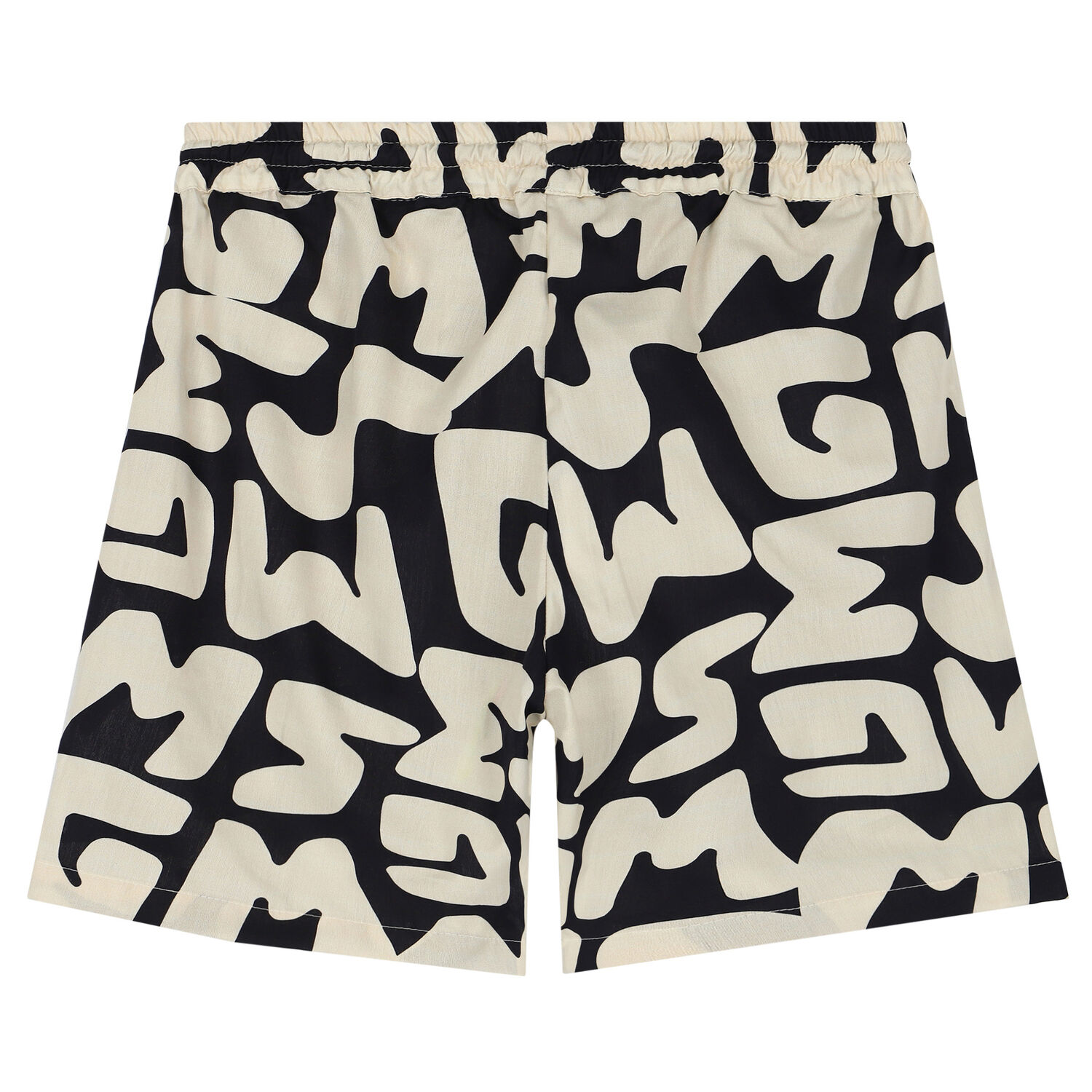 Boys Ivory & Black Logo Shorts, 1, hi-res image number null