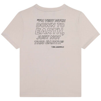 Boys Beige Logo T-Shirt