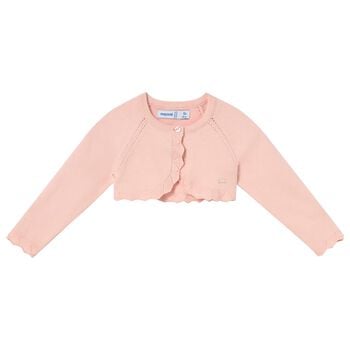 Younger Girls Pink Knitted Cardigan