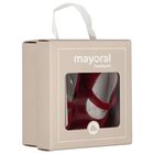 حذاء قبل المشي باللون الأحمر للبنات, 1, hi-res